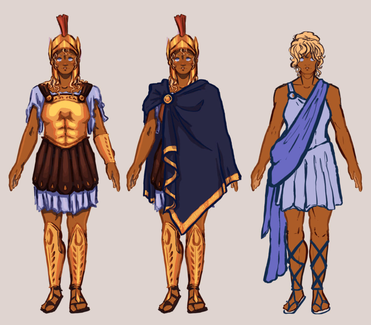 Greek warrior "Katava" outfit concepts