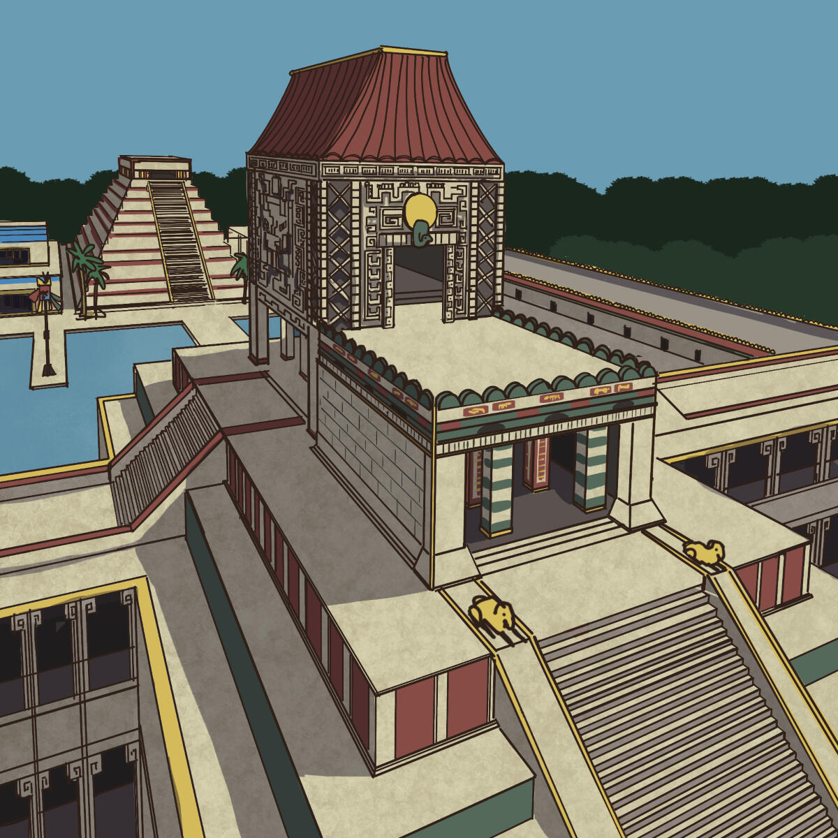 Mesoamerican inspired environmental concept