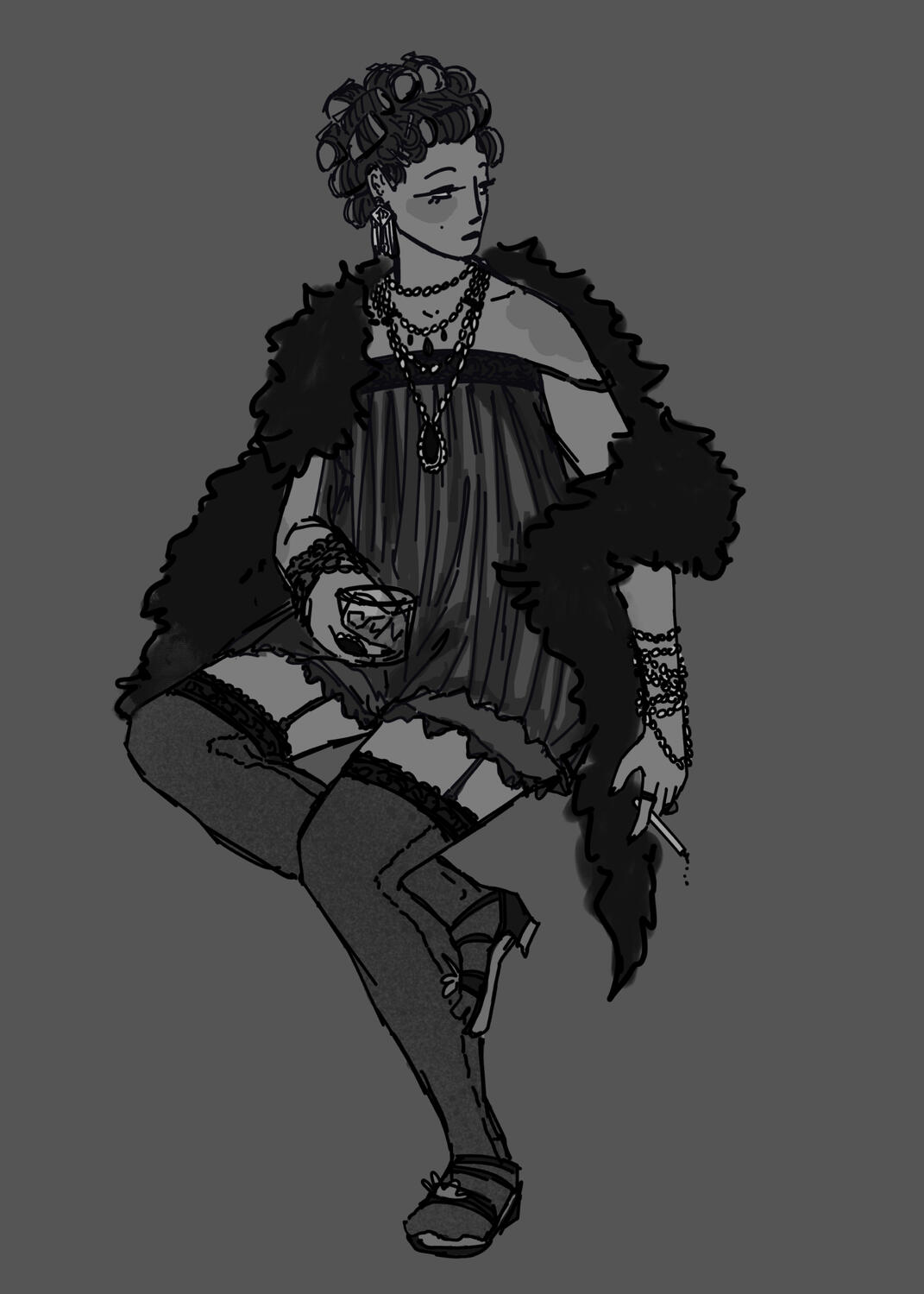 50s housewife character concept