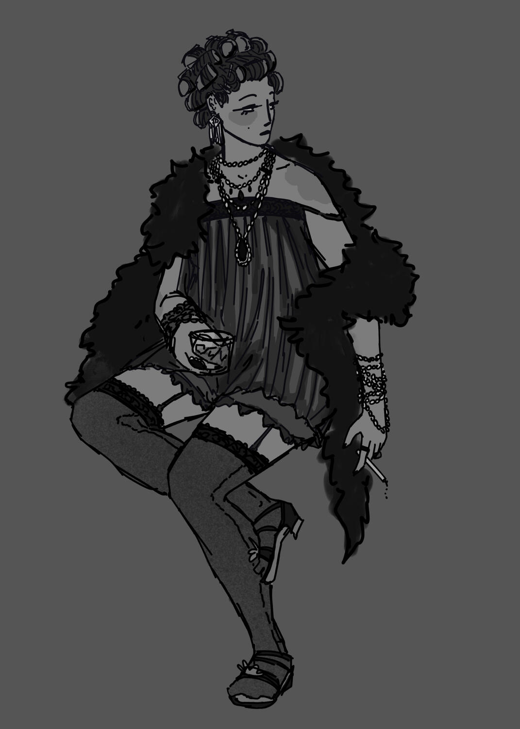 50s housewife character concept