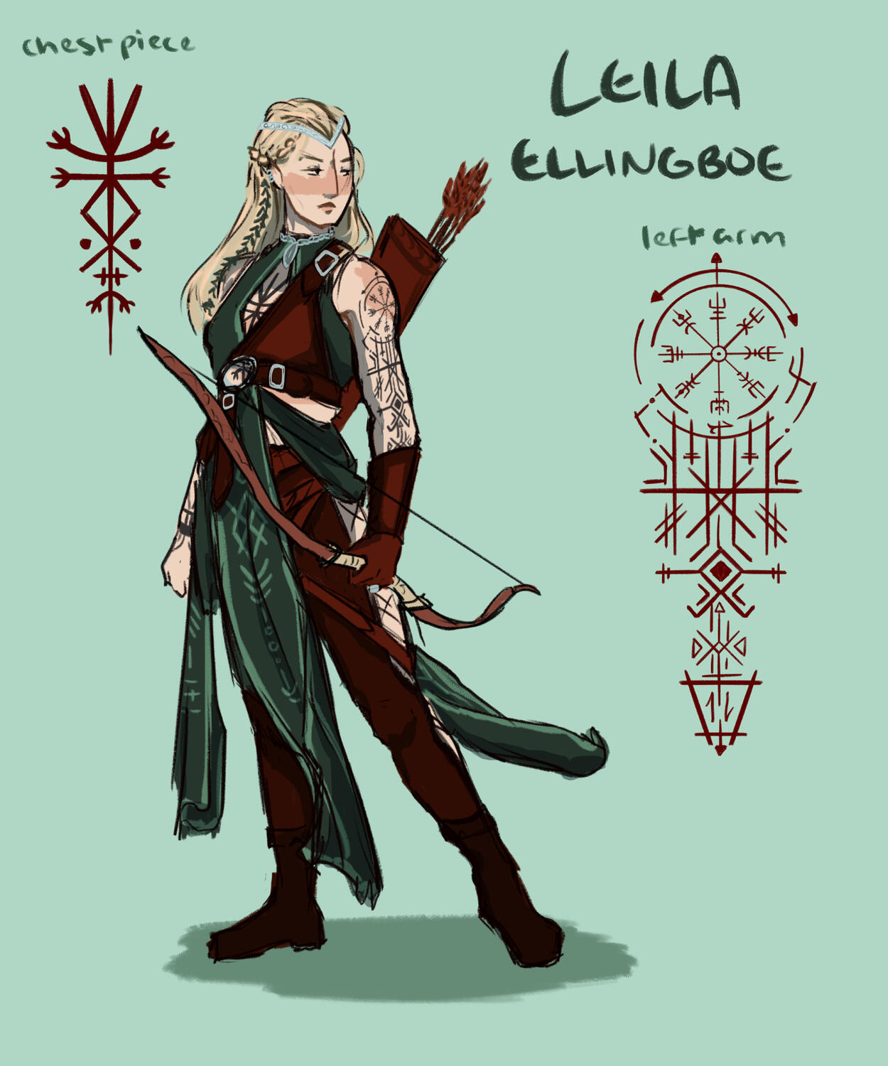 Fantasy elf "Leila Ellingboe" concept