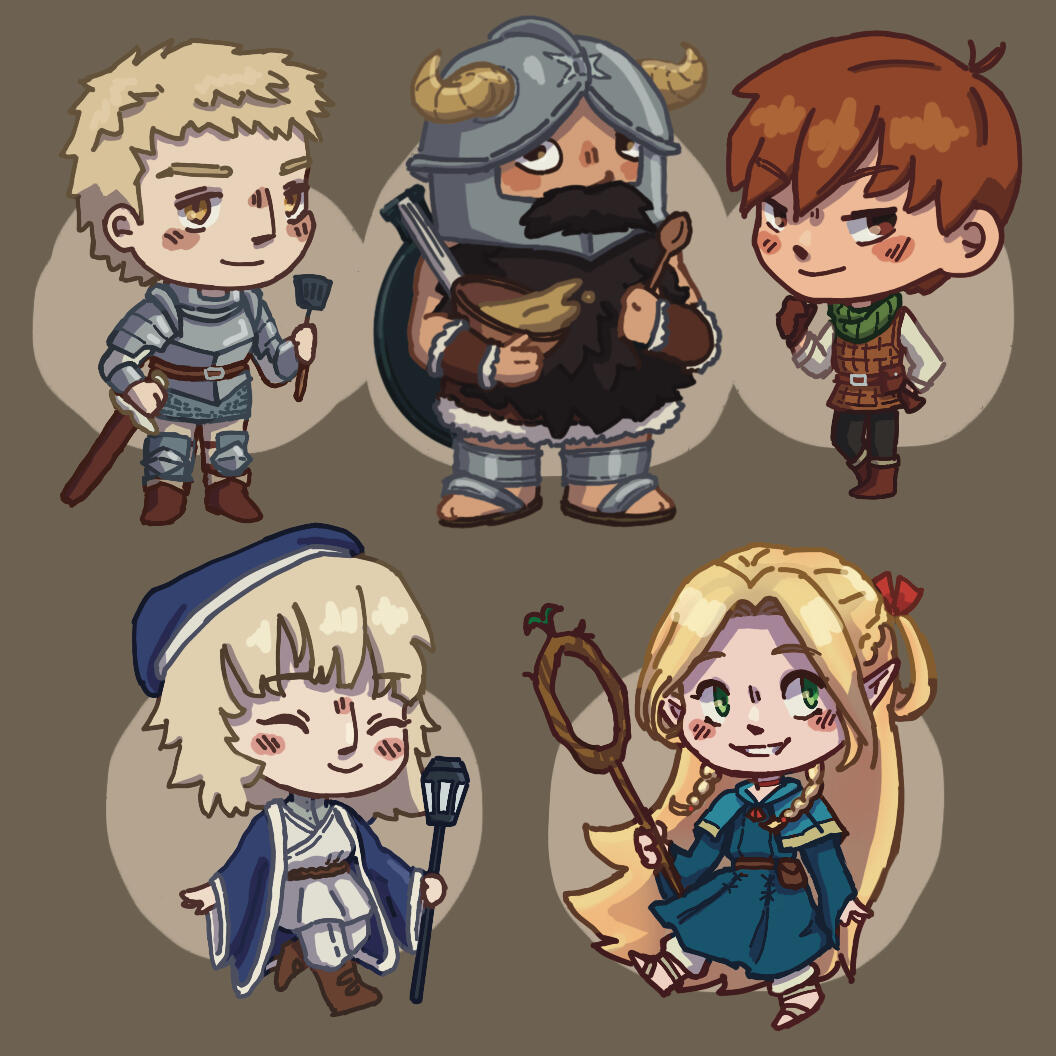 Dungeon Meshi chibis