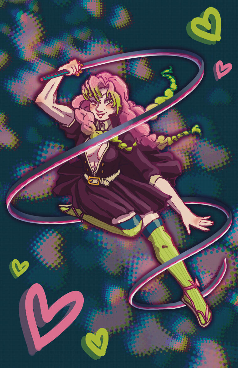 Fanart, Mitsuri Kanroji from Demon Slayer