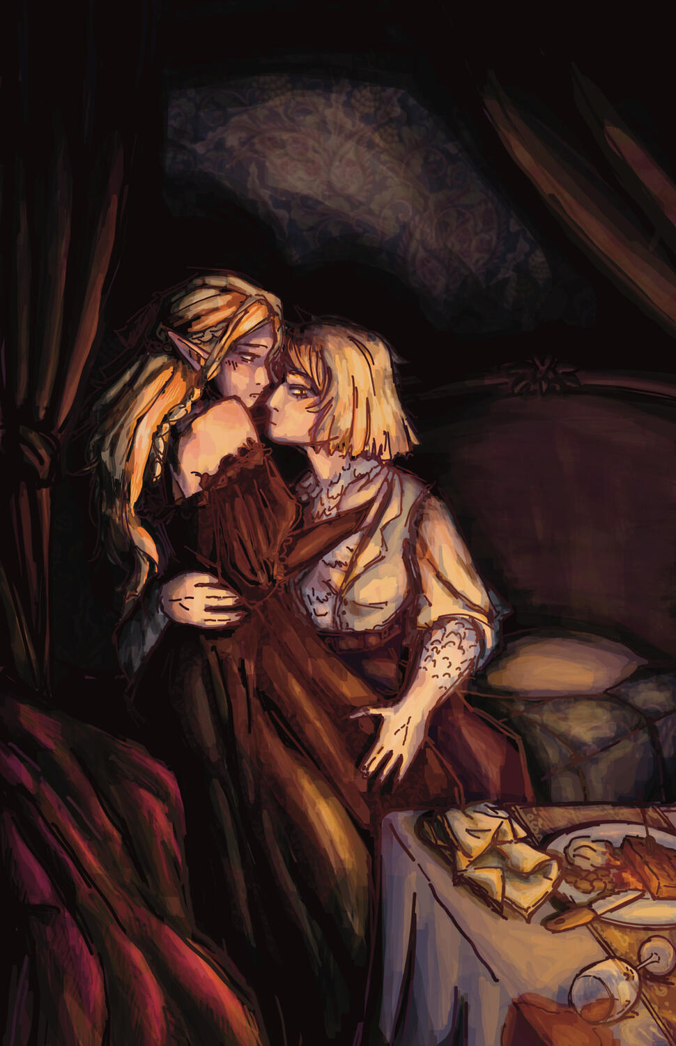 Fanart, Marcille and Falin from Dungeon Meshi